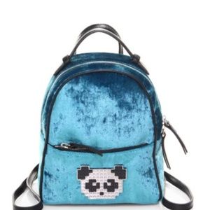 Les Petits Joueurs Baby Mick Panda Velvet Backpack